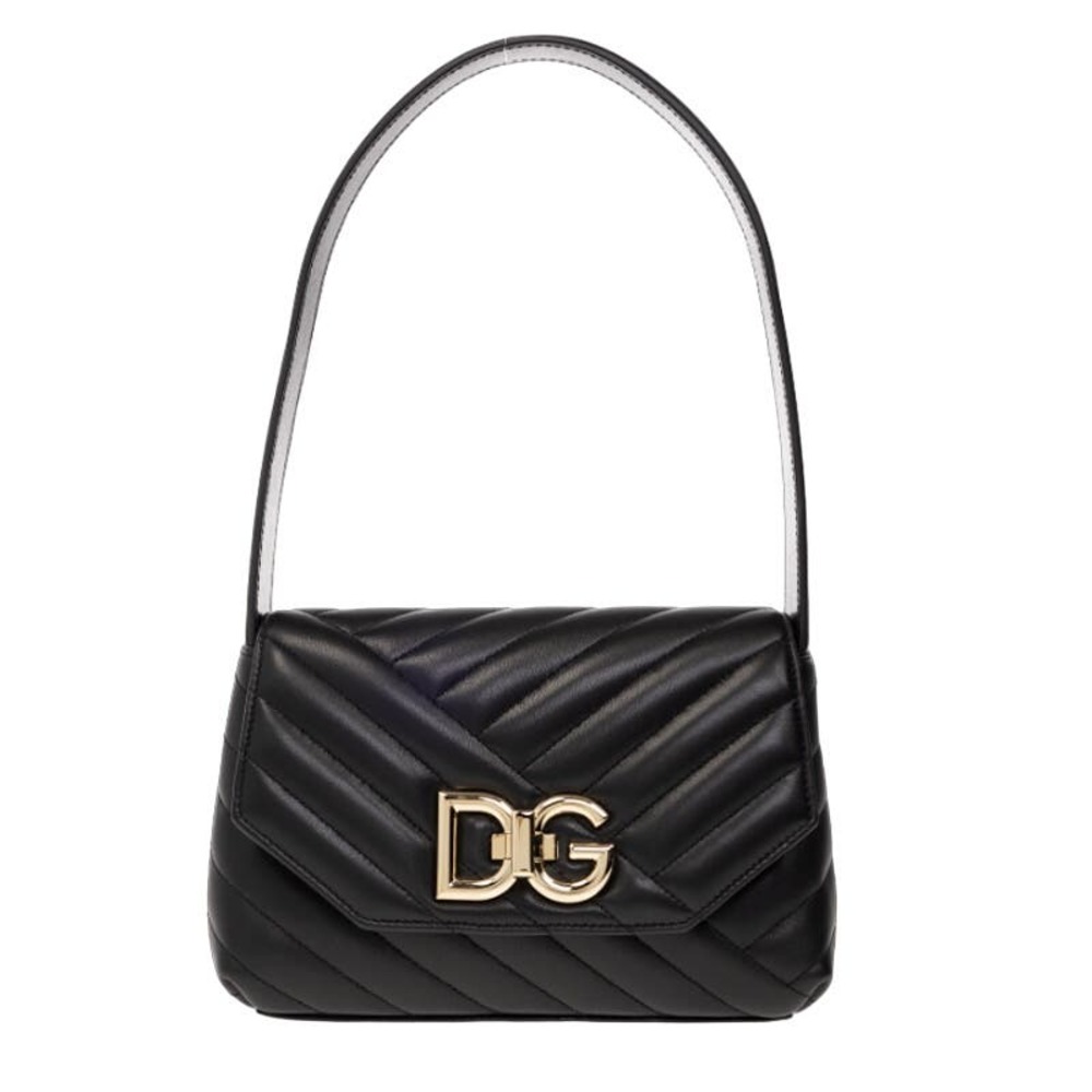 $2145 NWT DOLCE & GABBANA BLACK QUILTED LEATHER DG BAG PURSE! - Picture 3 of 13